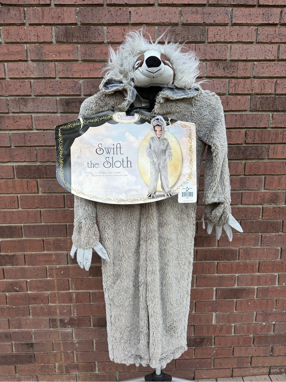 Princess Paradise Swift the Sloth Halloween Costume Jumpsuit Child Medium Gray